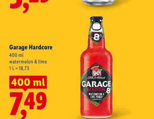 Piwo Garage Hardcore watermelon & lime promocja w Lidl