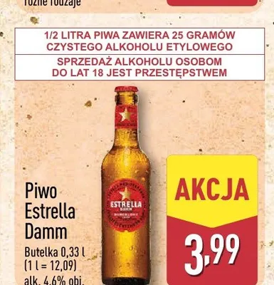 Piwo Estrella Damm promocja w Aldi