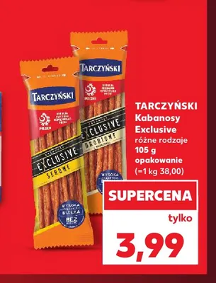 Kabanosy Exclusive Tarczyński promocja w Kaufland