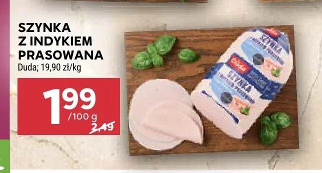 Szynka z indykiem prasowana Duda promocja w Stokrotka