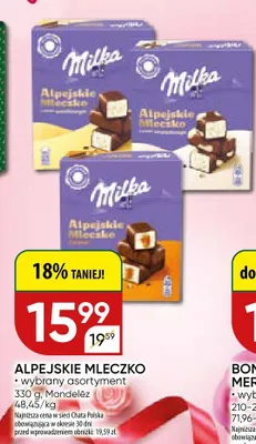 Alpejskie mleczko wybrany asortyment promocja w Chata Polska