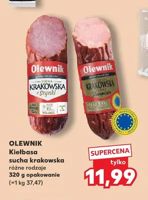 Kiełbasa sucha krakowska staropolska Olewnik promocja w Kaufland