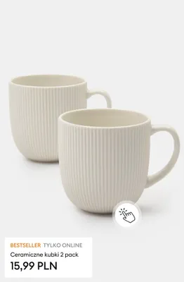 Ceramiczne kubki 2-pak promocja w Sinsay