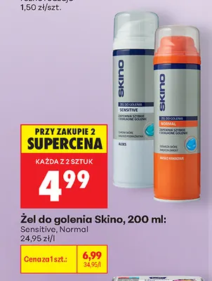Żel do golenia Skino Normal promocja w Biedronka