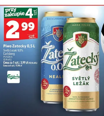 Piwo bezalkoholowe Zatecky promocja w TOPAZ