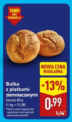Bułka z płatkami ziemniaczanymi promocja w Aldi