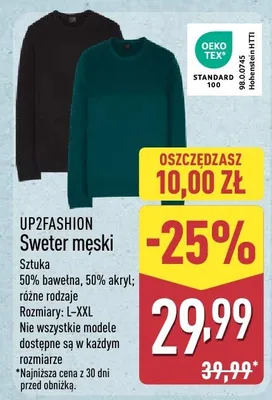 Sweter męski promocja w Aldi