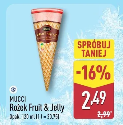 Lody Mucci Rożek Fruit & Jelly promocja w Aldi