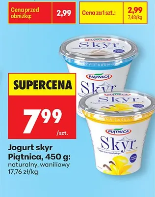 Jogurt skyr waniliowy promocja w Biedronka