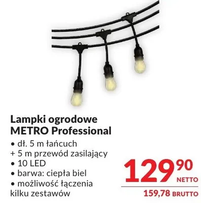 Lampki ogrodowe METRO Professional promocja w Makro