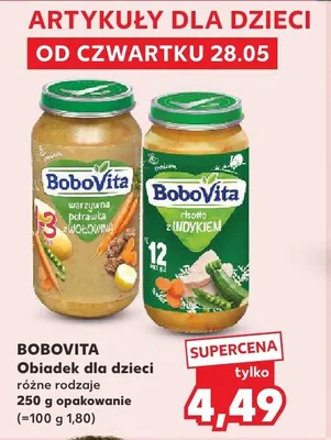 Obiadek dla dzieci BoboVita risotto z indykiem promocja w Kaufland