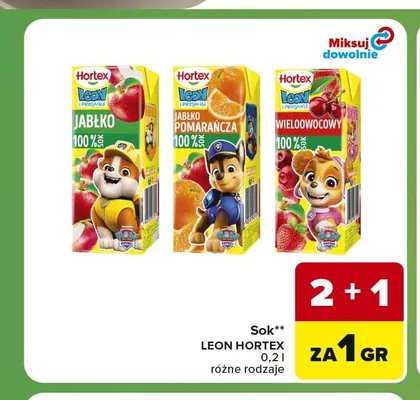 Sok Leon Hortex Wieloowocowy promocja w Carrefour Express