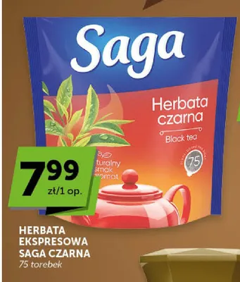 Herbata ekspresowa czarna Saga promocja w ABC