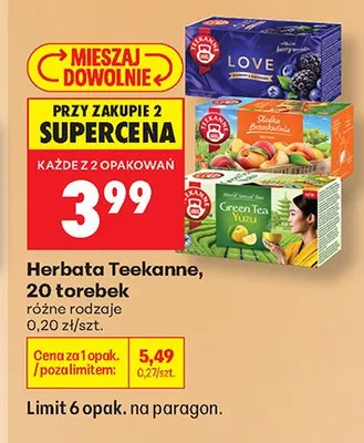 Herbata Teekanne Green Tea Yuzu promocja w Biedronka