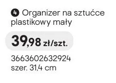 Organizer na sztućce plastikowy mały szer. 31,4cm promocja w Castorama