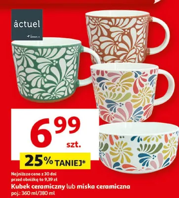 Kubek ceramiczny lub miska ceramiczna promocja w Auchan