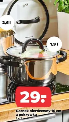 Garnek nierdzewny 16 cm z pokrywką promocja w Netto