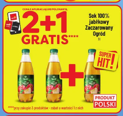 Sok jabłkowy 100% Zaczarowany Ogród promocja w POLOmarket