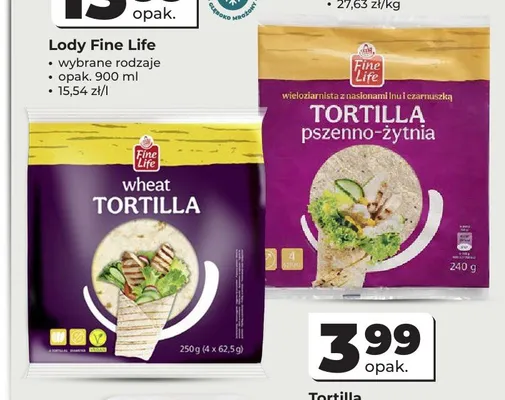 Tortilla pszenna Fine Life promocja w Odido