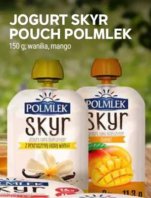 Jogurt Skyr Pouch Polmlek waniliowy promocja w Stokrotka