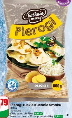 Pierogi ruskie Kuchnia Smaku promocja w Dino