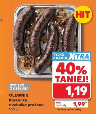 Kaszanka z cebulką prażoną promocja w Kaufland