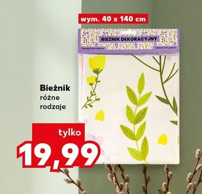 Bieżnik dekoracyjny 40 x 140 cm promocja w Kaufland