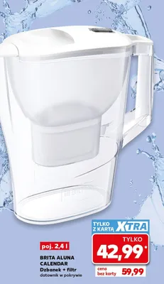 Dzbanek z filtrem Brita Aluna Calendar datownik w pokrywie promocja w Kaufland