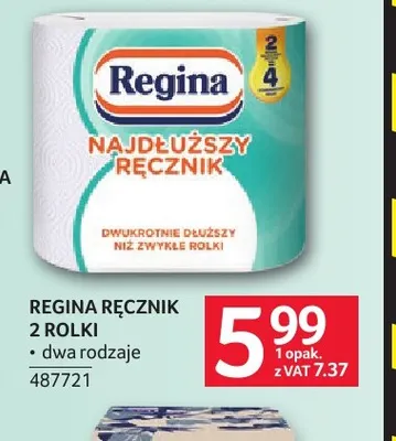 Ręcznik papierowy Regina 2 rolki promocja w Selgros