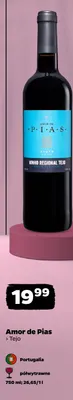 Wino czerwone półwytrawne Amor de Pias Tejo promocja w Netto