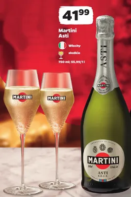 Wino musujące Martini Asti słodkie promocja w Netto
