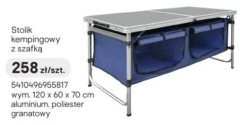 Stolik kempingowy z szafką promocja w Castorama