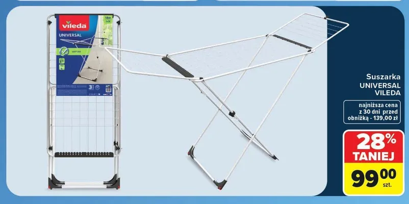 Suszarka na pranie Vileda Universal promocja w Carrefour