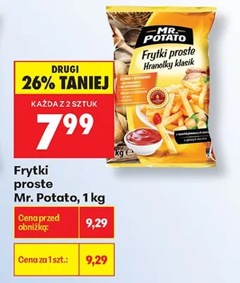 Frytki proste Mr. Potato promocja w Biedronka