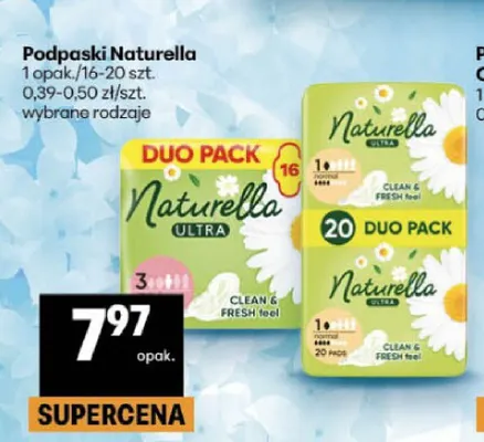 Podpaski Naturella Ultra Normal 16-pak promocja w Delikatesy Centrum