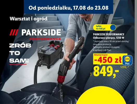 Odkurzacz piorący Parkside Performance promocja w Lidl