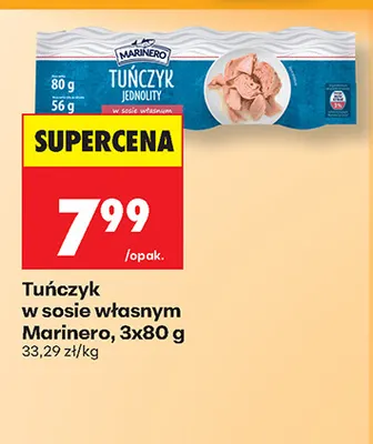 Tuńczyk w sosie własnym Marinero 3-pak 80 g promocja w Biedronka