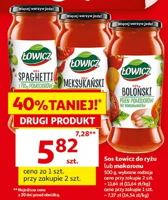 Sos Łowicz do makaronu meksykański promocja w Auchan