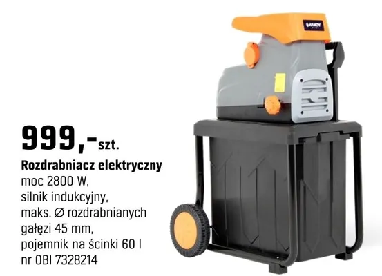 Rozdrabniacz elektryczny promocja w OBI