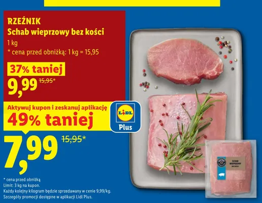Schab wieprzowy bez kości Rzeźnik promocja w Lidl