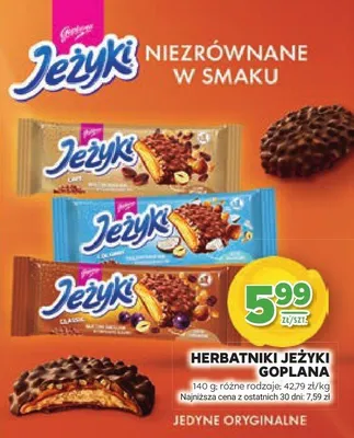 Herbatniki jeżyki goplana promocja w Stokrotka