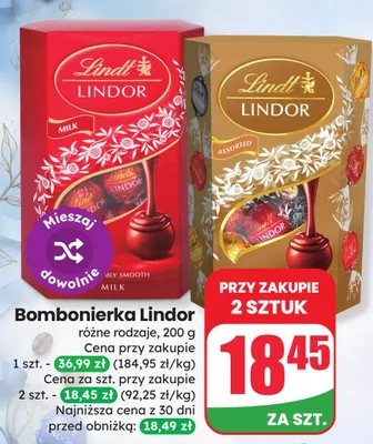 Bombonierka Lindt Lindor Assorted promocja w Dino