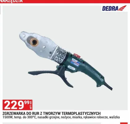 Zgrzewarka do rur z tworzyw termoplastycznych Dedra promocja w Merkury Market