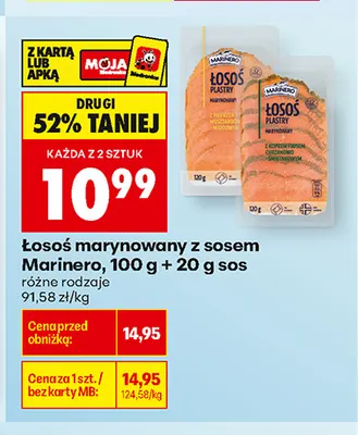 Łosoś marynowany z sosem z koperkiem i sosem chrzanowo-śmietanowym Marinero promocja w Biedronka