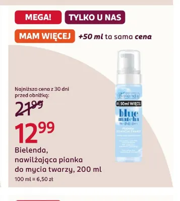 Nawilżająca pianka do mycia twarzy Bielenda promocja w Rossmann