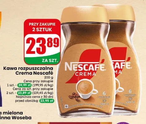 Kawa rozpuszczalna Crema Nescafé promocja w Dino