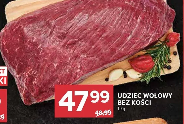 Udziec wołowy bez kości promocja w Stokrotka