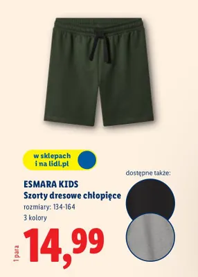 Szorty dresowe chłopięce promocja w Lidl