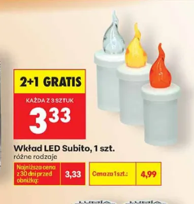 Wkład LED Subito promocja w Biedronka