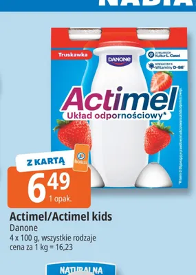 Napój probiotyczny Actimel Kids Danone 4-pak promocja w Leclerc